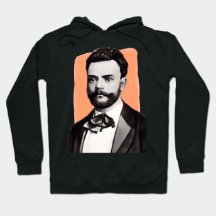 Czech Composer Antonín Dvořák orange illustration Hoodie